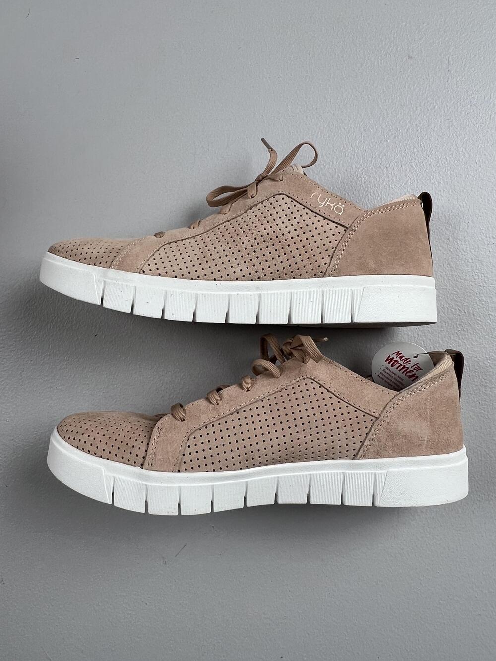 Ryka Haiku Shoes Womens Size 11 Pink Perforated Leather Walking G1322L1650